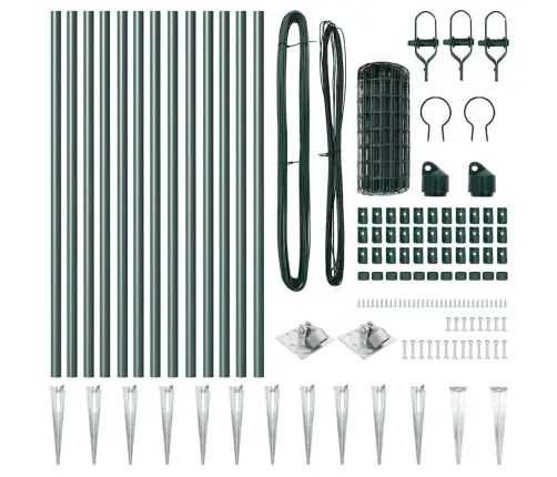 Tvora Su Stulpais Žalia 0.8 X 25 M Plienas