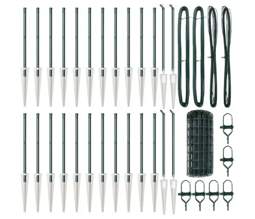 Tvora Su Stulpais Žalia 0,4 X 50 M Plienas Ir Pvc