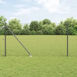 Žogs Ar Stabiem. Pelēka 1.2 X 10 M Tērauds Vidaxl
