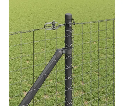 Eiropas Žogs Ar 7 Stabiņiem 1.2X10 M Cinkotā Tērauda Pelēks Vidaxl