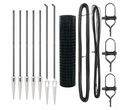 Tvora Su Stulpais Pilka 1.4 X 10 M Plienas