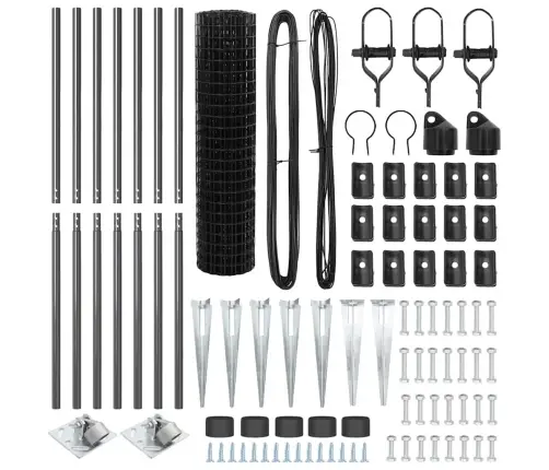 Tvora Su Stulpais Pilka 1.4 X 10 M Plienas