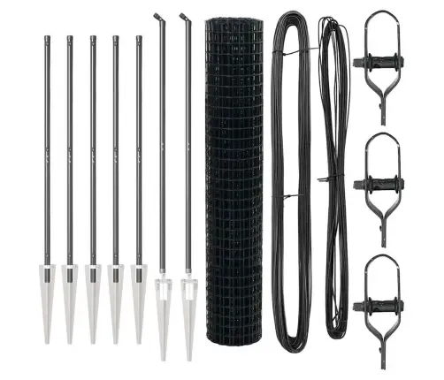 Euro Fence Ar 7 Spailēm 1.6X10 M Cinkots Tērauds Pelēks Vidaxl