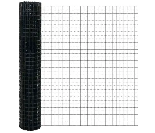 Euro Fence Ar 7 Spailēm 1.6X10 M Cinkots Tērauds Pelēks Vidaxl