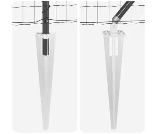 Tvora Su Stulpais Pilka 0.6 X 10 M Plienas Tvora Su Stulpais Pilka 0.6 X 10 M Plienas