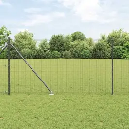 Žogs Ar Stabiem. Pelēka 1.2 X 10 M Tērauds Vidaxl