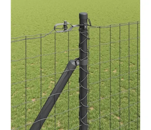 Eiropas Žogs Ar 7 Spieķu Balstiem 1.5X10 M Galvanizēts Tērauds Pelēks Vidaxl