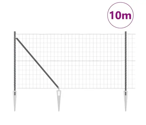 Tvora Su Stulpais Pilka 1 X 10 M Plienas Ir Pvc