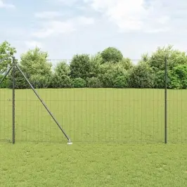 Žogs Ar Stabiem. Pelēka 1.6 X 10 M Tērauds Vidaxl