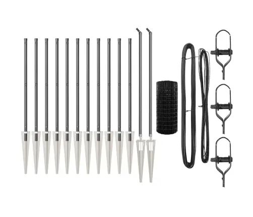 Tvora Su Stulpais Pilka 1 X 25 M Plienas