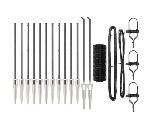 Tvora Su Stulpais Pilka 1 X 25 M Plienas