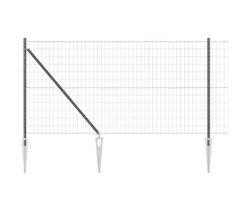 Tvora Su Stulpais Pilka 1 X 25 M Plienas