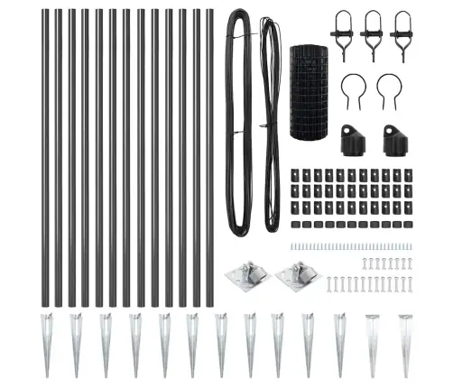 Euro Žogs Ar 13 Naglām 0.8X25 M Cinkots Tērauds Pelēks Vidaxl