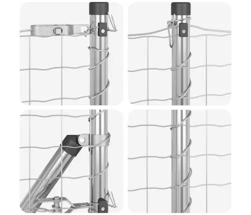 Eiropas Žogs Ar 7 Spikes Stabiem 0.6X10 M Cinkots Tērauds Vidaxl