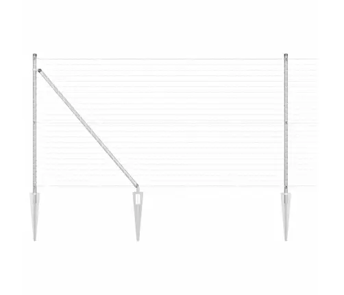 Tvora Su Stulpais Sidabro 1 X 10 M Plienas