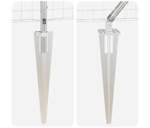 Aed Koos Postidega Hõbedane 1.6 X 10 M Teras