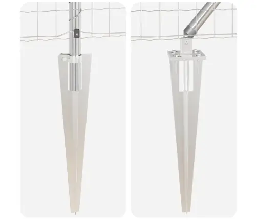 Eiropas Žogs Ar 7 Smaida Stabiem 0.6X10 M Galvanizētais Tērauds Vidaxl