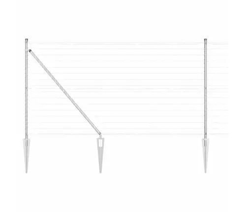 Aed Koos Postidega Hõbedane 1 X 10 M Teras