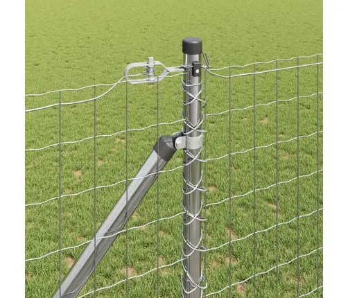 Eiro Žogs Ar 7 Statņiem 1.2X10 M Cinkota Tērauda Vidaxl