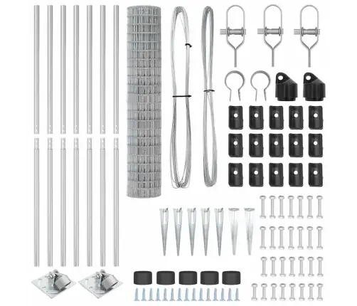 Tvora Su Stulpais Sidabro 1,6 X 10 M Plienas