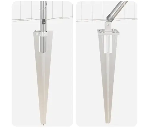 Eiro Žogs Ar 7 Spike Stabiem 1X10 M Cinkots Tērauds Vidaxl