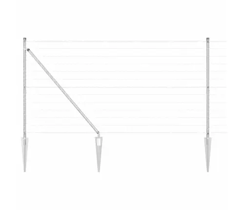 Tvora Su Stulpais Sidabro 1,2 X 10 M Plienas