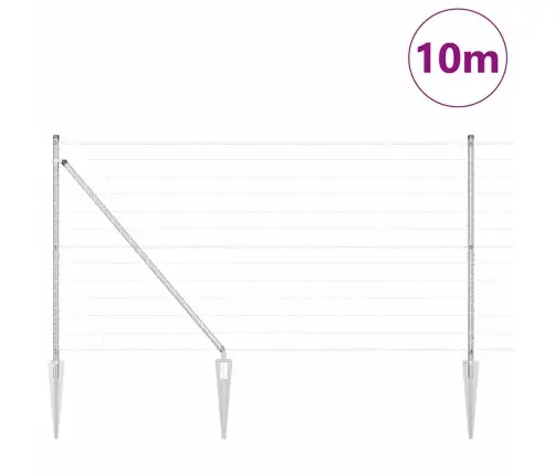 Euro Žogs Ar 7 Ieduruma Stabiem 1.4X10 M Cinkots Tērauds Vidaxl