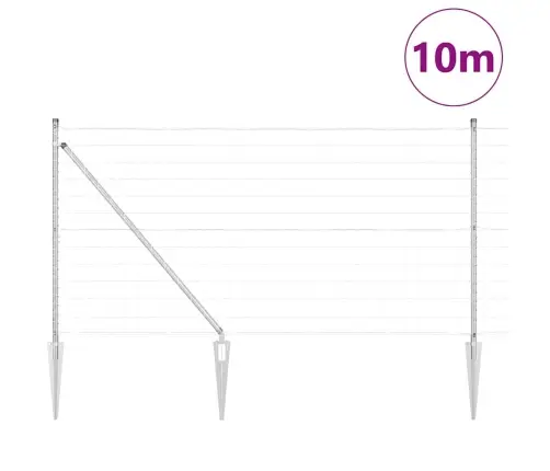 Aed Koos Postidega Hõbedane 1.4 X 10 M Teras