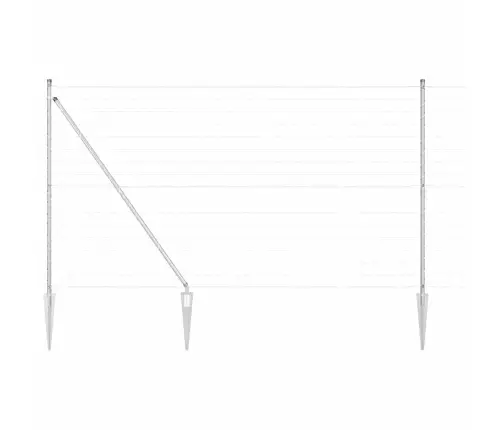 Aed Koos Postiga Hõbedane 1,5 X 10 M Teras