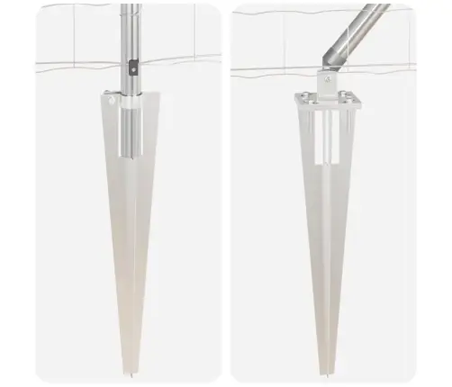 Euro Žogs Ar 7 Spike Postiem 0.8X10 M Cinkots Tērauds Vidaxl