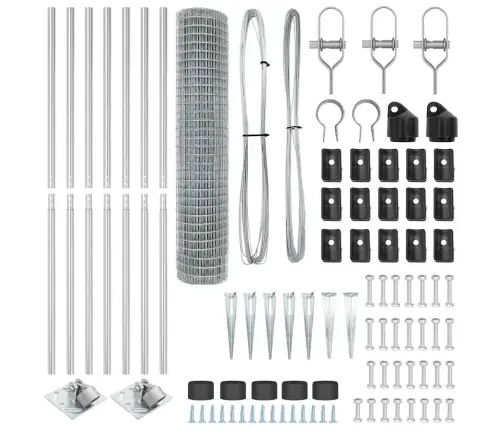 Aed Koos Postidega Hõbedane 1.6 X 10 M Teras