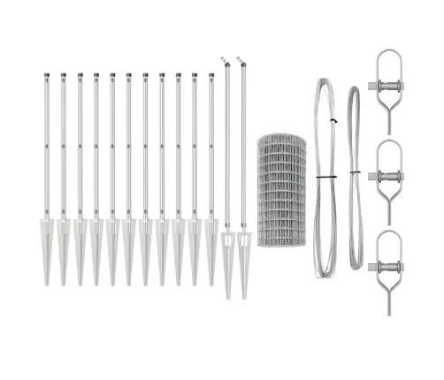 Eiropas Žogs Ar 13 Knaiblēm 1X25 M Cinkota Tērauda Vidaxl