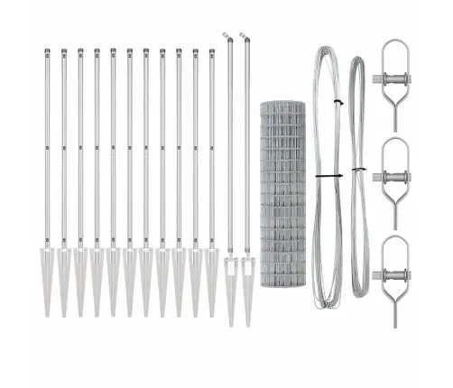 Eiropas Žogs Ar 13 Knaiblēm 1.2X25 M Cinkots Tērauds Vidaxl