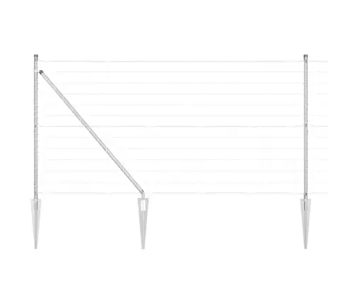 Tvora Su Stulpais Sidabro 1,2 X 25 M Plienas