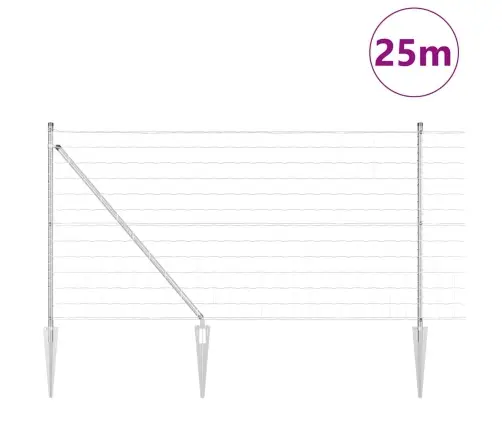 Tvora Su Stulpais Sidabro 1 X 25 M Plienas