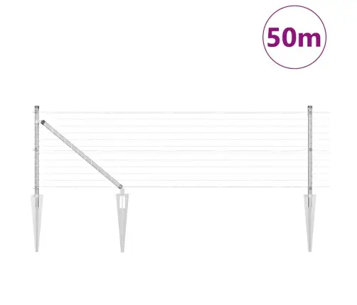 Aed Koos Postiga Hõbedane 0,4 X 50 M Teras