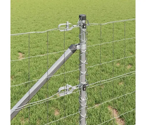 Euro Žogs Ar 13 Uzgaļiem 0.4X50 M Cinkots Tērauds Vidaxl