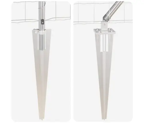 Aed Koos Postidega Hõbedane 0.8 X 10 M Teras