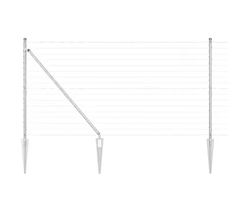 Eiropas Žogs Ar 7 Spicēm 1.2X10 M Cinkota Tērauda Vidaxl