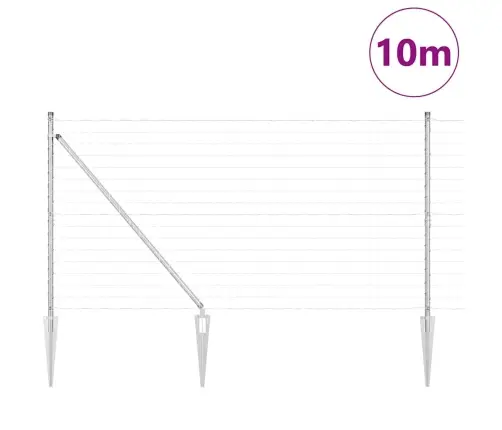 Eiropas Žogs Ar 7 Spicēm 1.2X10 M Cinkota Tērauda Vidaxl