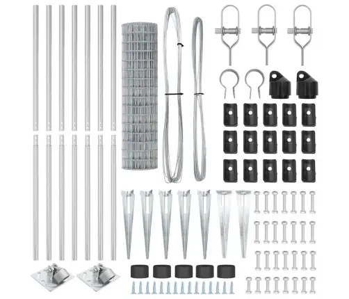 Aed Koos Postidega Hõbedane 1.4 X 10 M Teras