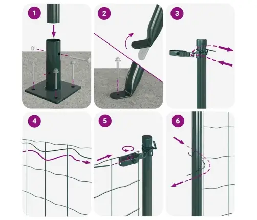 Eiro Žogs Ar 7 Ieliektiem Stabiem 1.2X10 M Cinkota Tērauda Vidaxl