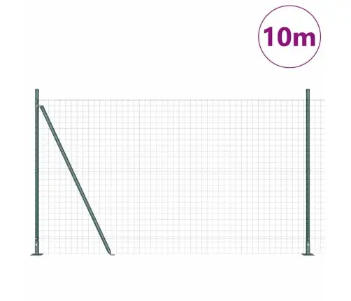 Eiropas Žogs Ar 7 Flangētiem Stabiem 1.4X10 M Cinkots Tērauds Vidaxl