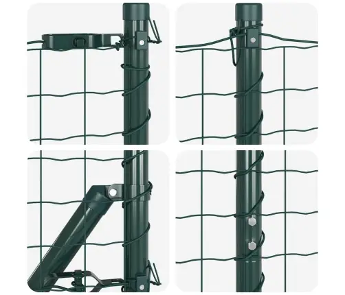 Eiropas Žogs Ar 7 Flanged Postiem 1.6X10 M Cinkota Tērauda Vidaxl