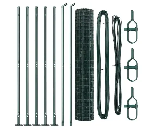 Eiropas Žogs Ar 7 Flanged Postiem 1.6X10 M Cinkota Tērauda Vidaxl