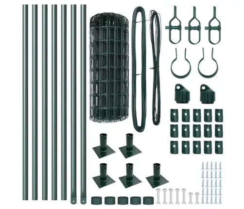 Eiropas Žogs Ar 7 Flangotiem Stabiem 0.6X10 M Cinkots Tērauds Vidaxl