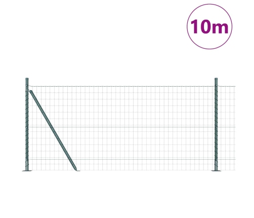 Eiro Žogs Ar 7 Flangētiem Stabiem 0.8X10 M Cinkota Tērauda Vidaxl