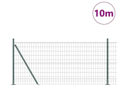 Eiropas Žogs Ar 7 Flanšu Stabiem 0.8X10 M Galvanizēts Tērauds Vidaxl