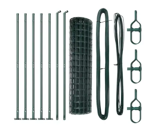 Eiropas Žogs Ar 7 Flangētu Stabu 1X10 M Galvanizēts Tērauds Vidaxl