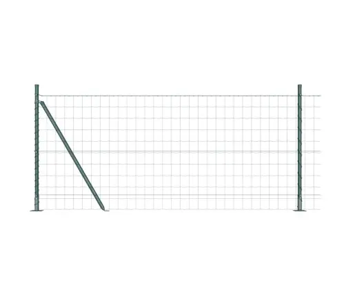 Eiropas Žogs Ar 7 Flanges Postiem 0.8X10 M Cinkota Tērauda Vidaxl